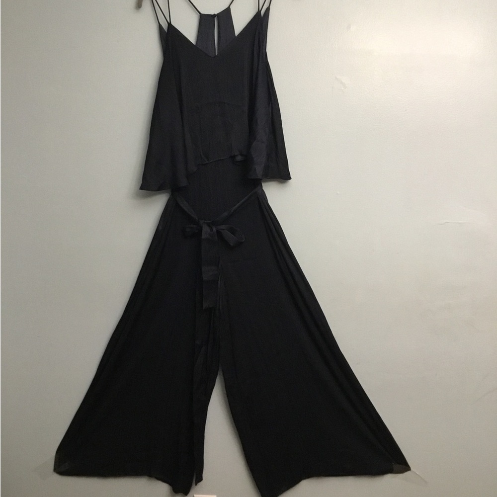 HALSTON navy blue jumpsuit